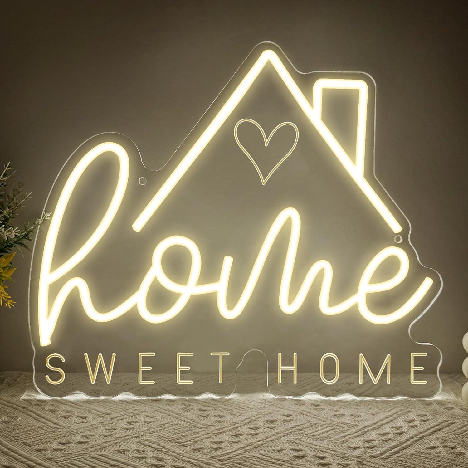Lighting Decor Bedroom - Insegna al Neon 'Sweet Home' con