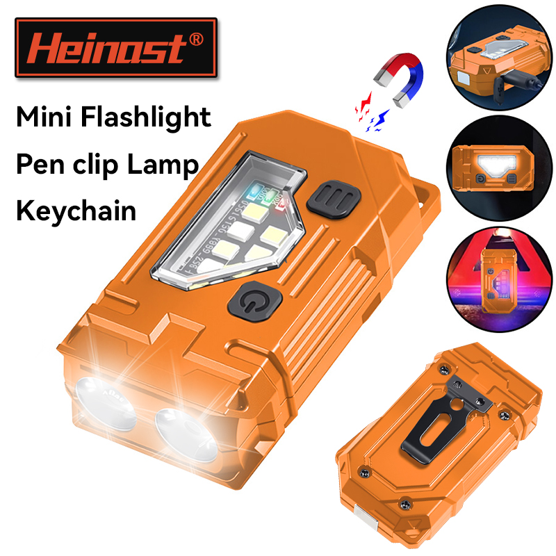 Orange Lighting Decor - Mini portachiavi torcia EDC torcia magnetica