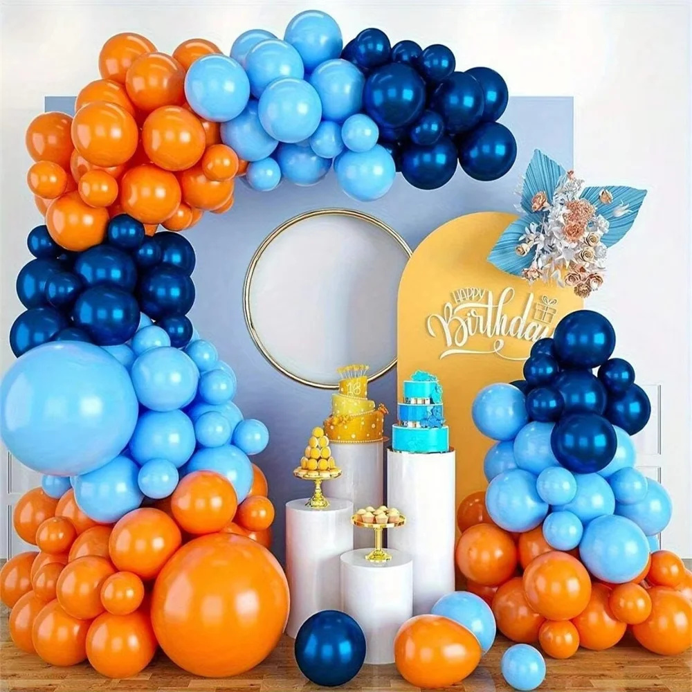 Orange Lighting Decor - Kit arco di palloncini blu da