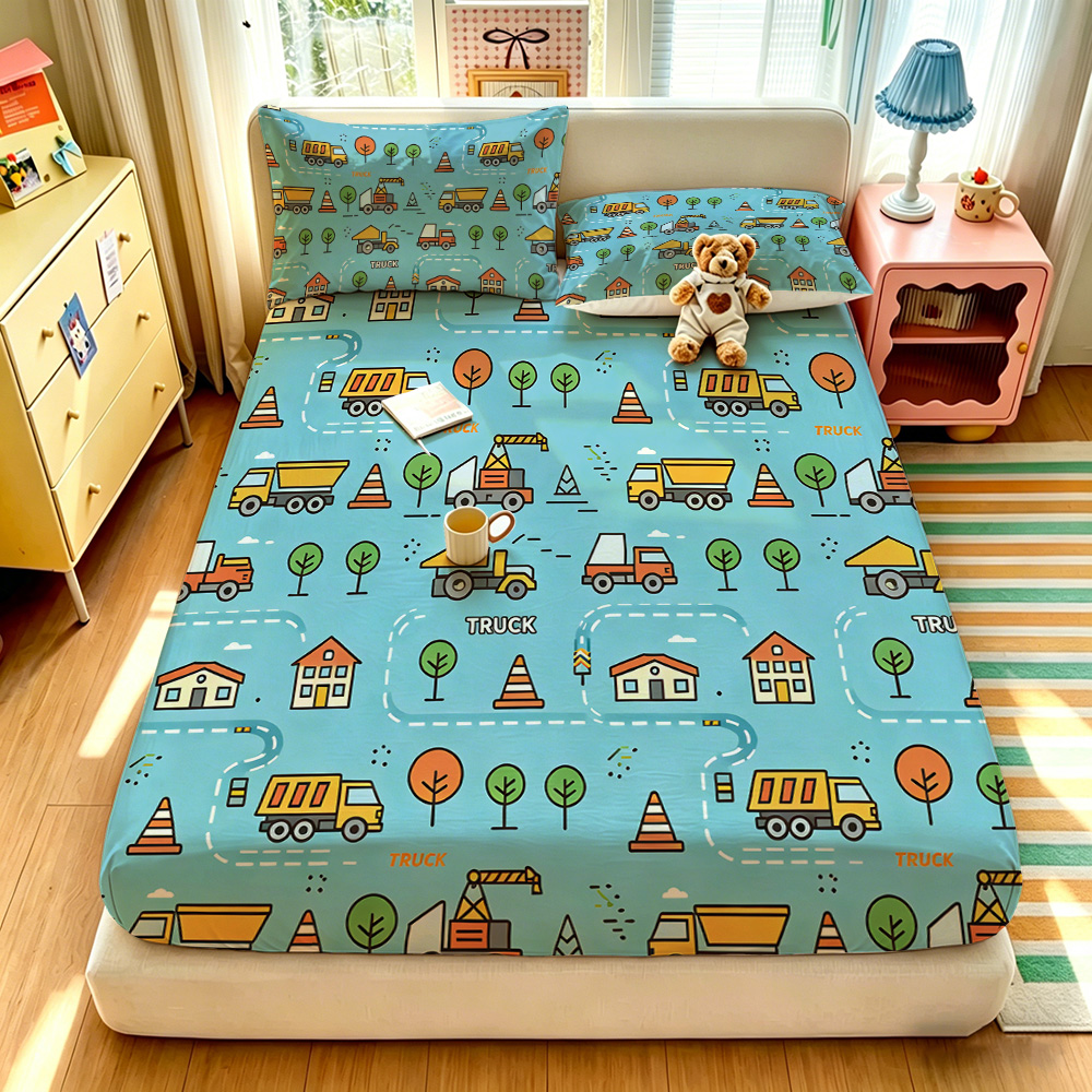 Lighting Mcqueen Bedroom Decor - Set di 3 Lenzuola Stampate con