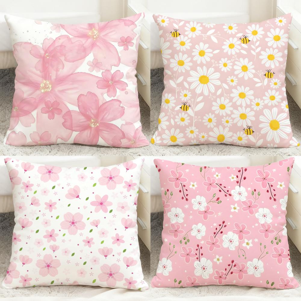 Lighting Decor And Beyond - Fodera per cuscino con delicati petali