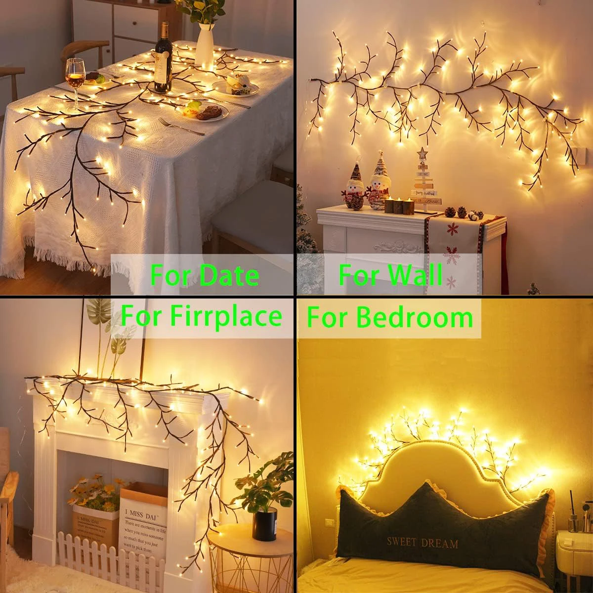 Luci di vite di salice pieghev - Lighting Decor Bedroom recensione e prezzo