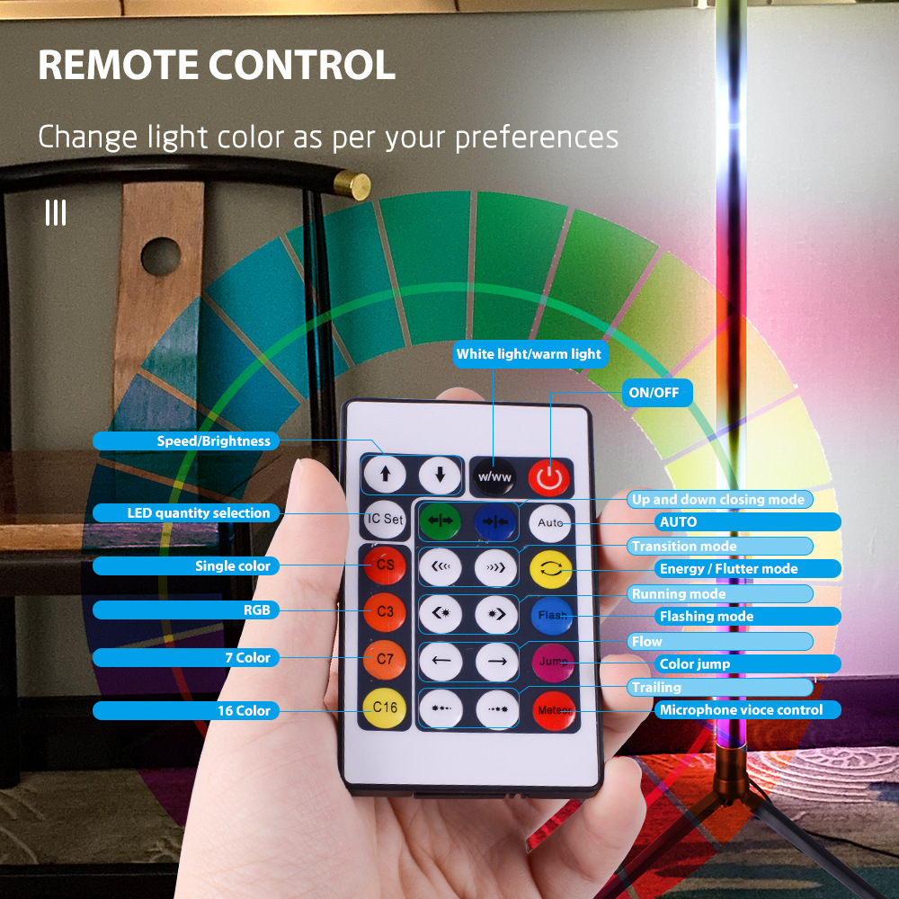 Lampada da terra a LED RGB Con - Floor Lamp Tripod recensione e prezzo